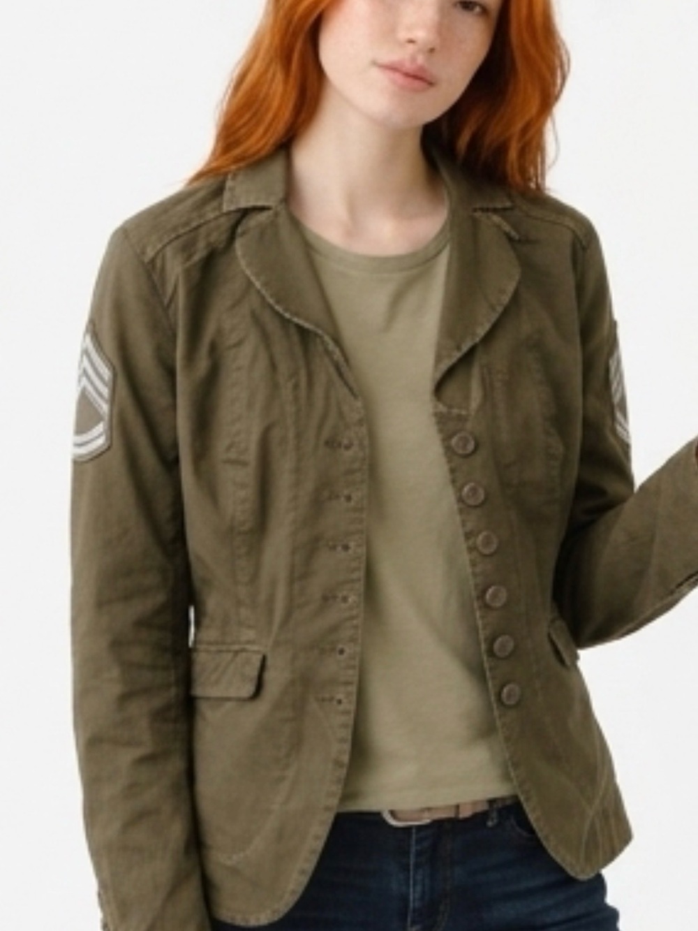 Vintage Women’s Taverniti So Jeans Button-Front Blazer Jacket Rare Y2K Military